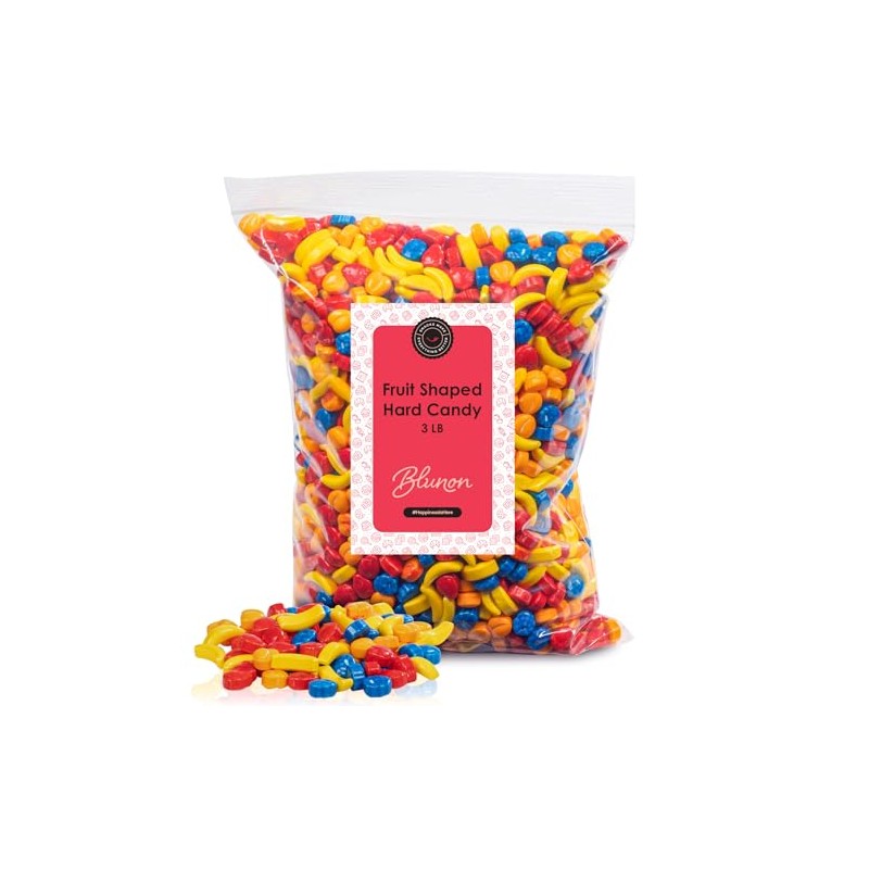 Fruit Shaped Hard Candy - 3 Pounds Bulk - Kids