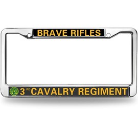 Third Cavalry Regiment Rattle-Proof License Plate Frame Cavalry Regiment US Army License Plate Frame Religious for Veterans