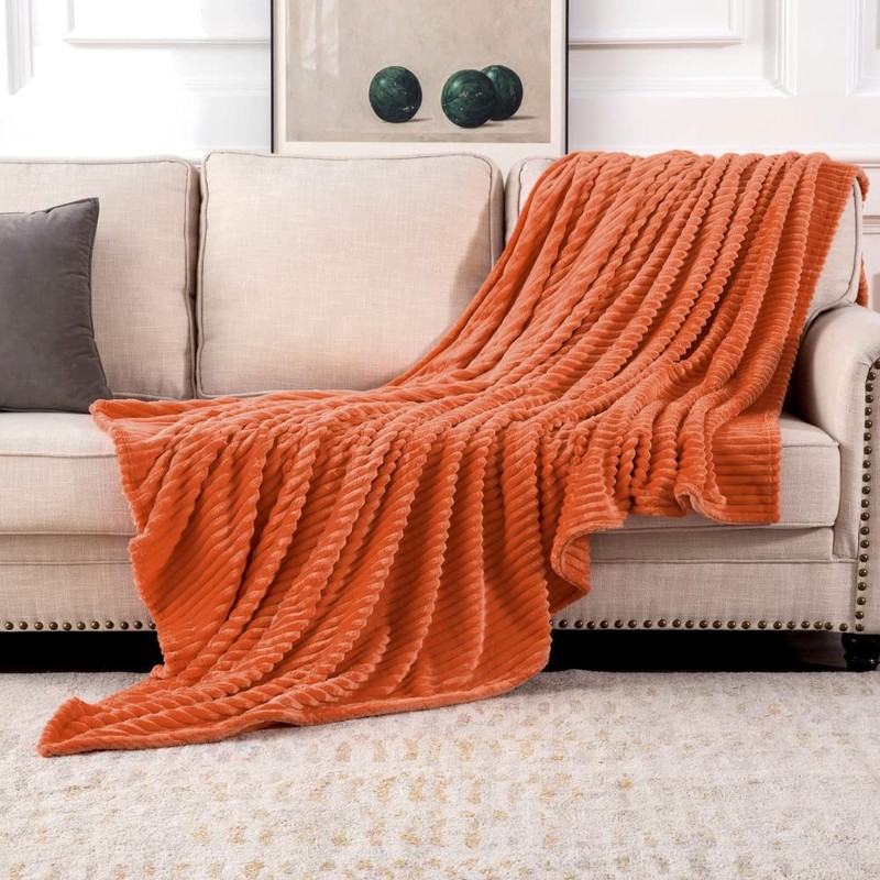 MIULEE Cuddly Fleece Blanket, Flannel Blanket, Plain Blankets, Couch Blanket,