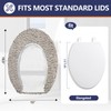 Baahrnom Microfiber Elongated Toilet Seat Cover 19.5"x 15" Machine Washable