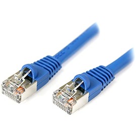 StarTech. com Cable Ethernet Cat5e de 6 pies (6 pies) - Alimentación sobre Ethernet - blindado - Azul - Cable de Red Ethernet (S45PATCH6BL)
