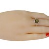 Sterling Silver and Baltic Green Amber Ring "Clara" size: 10