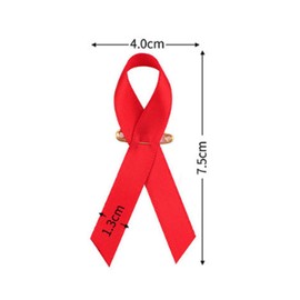 zosenda Red Ribbon Satin, 50 Pcs Ribbon with Safty Pins for Fighting Against AIDS and HIV, Charity Public Social Event Awareness Ribbons for Fundraising, Events, Memorials, Gift Giving