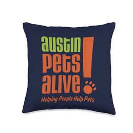 Austin Pets Alive- Pet Adoption- Helping People Help Pets Throw Pillow