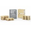 Bruder 02415 Logistics Set with Pallets, Warehouse and Trailer Bins,