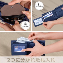 VISOUL Men's Billfold Wallet, Genuine Leather, 11 Card Slots, Photo Pockets, License Holder, Ultra Thin, Large Capacity, Cowhide Leather, No Coin Purse, Popular, Coin Purse, Made by Top Leather