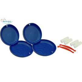 Dentojoy Slim Aligner Case/Aligner and Retainer Case/Dental Orthodontic Retainer Box - Sparkle Blue Color with 2 Pcs Aligner Chewies and 1 Pcs of Aligner Retriever Remover Tool with each Pack