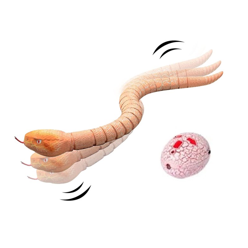 RC Snake Toy Retractable Tongue Swinging Tail Sliding Motion USB