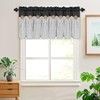 ASPMIZ Cotton Linen Kitchen Valance Curtains, Boho Rustic Button Linen