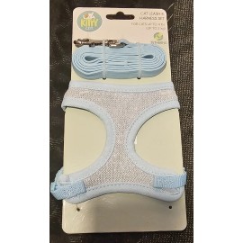 kitty city sparkly blue cat leash and harness set