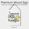Xiolcxdr Kitchen Lemon Sign Farmhouse When Life Gets Sour Wooden