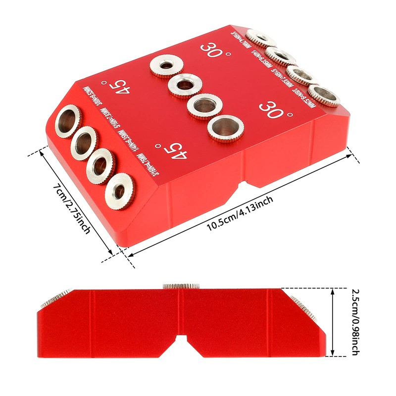 Angled Drilling Jig 30 45 90 Degree Aluminum Alloy Drill