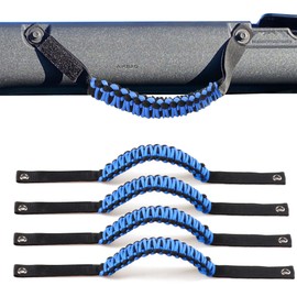 RERPRO 4 Pack Grab Handles for Ford Bronco Accessories 2021 2022 2023 2024 2025 2 Door 4 Door Interior Paracord Roll Bar Grip Door Handle No Embroidery Blue