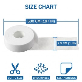 LAPQOS Antitraspiranti,4 rotoli (5 m * 2,5 cm) di patch invisibili traspiranti per colletti e polsini di camicie da uomo, per prevenire lo sporco e assorbire il sudore.