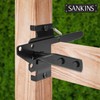 SANKINS Self-Locking Gate Latch Heavy Duty for Wooden Fence, Post