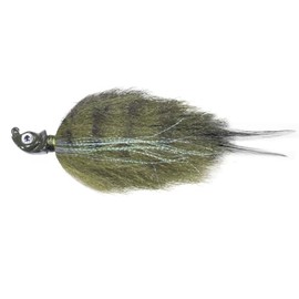 Northland Fishing Tackle Minnesota Mullet Hair Jig Fishing Lure, Lifelike Pulsing Action Bucktail Jig for Bass, Northern Pike, 3/4 Oz, Green Bluegill