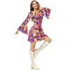 Hengzhifeng Disco Dresses for Women 70s Sparkly Hippie Costume (X-Small,