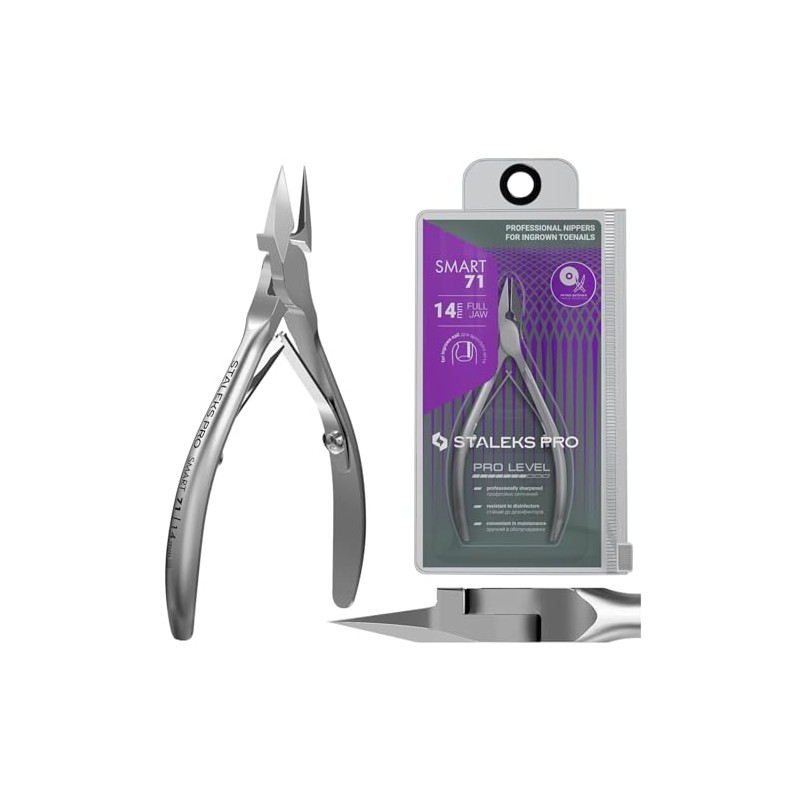 STALEKS PRO Pinzas profesionales para uñas de 14 mm NS-71-14