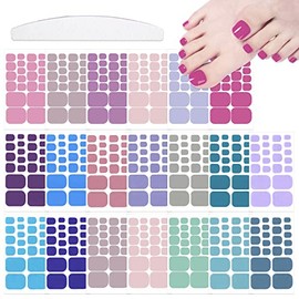 20 Hojas 440 Pcs Pegatinas De Uñas De Los Pies Para Mujeres Nail Art Wraps Pegatinas De Uñas Para Dedos De Los Pies Tiras De Esmalte De Uñas Pegatinas De Esmalte De Uñas Para