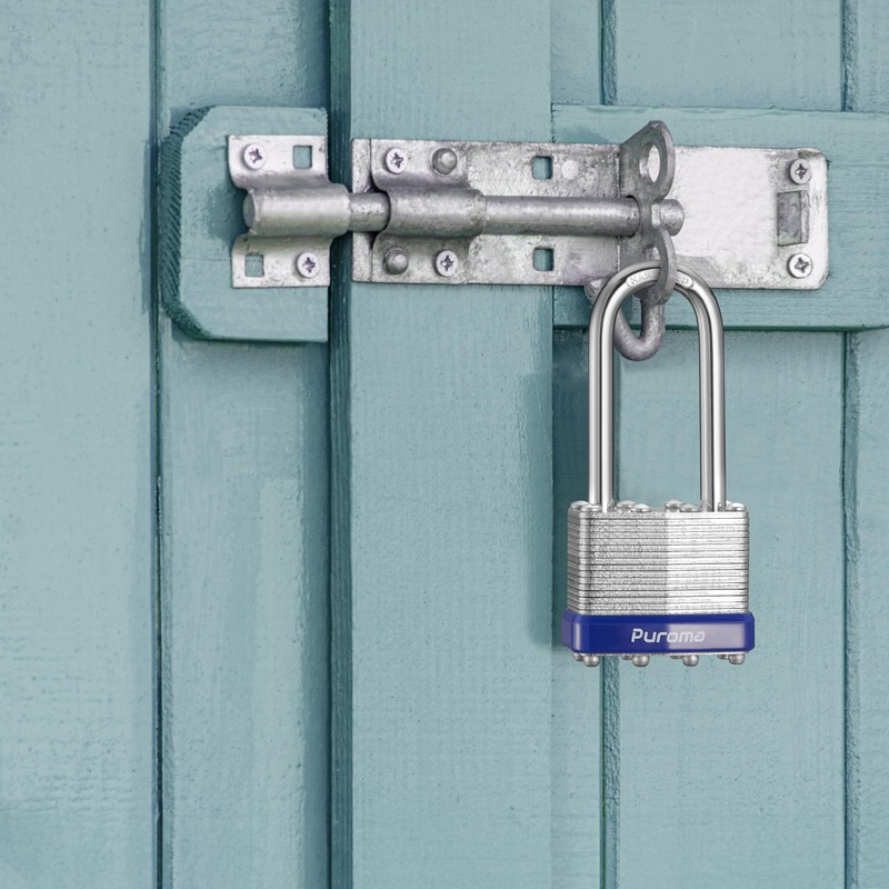 Puroma Lock 1 Pack Padlocks, 2” Long Shackle Heavy-Duty Locks