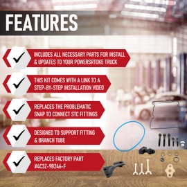 Powerstroke Diesel STC - Kit de bomba de aceite de alta presión HPOP 4C3Z9B246F, compatible con Ford E-350 E-450 F-250 F-350 F-450 F-550