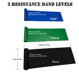 Resistance Bands Set, Exercise Bands, Tension Bands, Warm-up Exercice, Physical Therapy, Rehabilitation, Strength Training, Flexibility, Volleyball, Pilates, Yoga, Stretching, Elastic,Bands