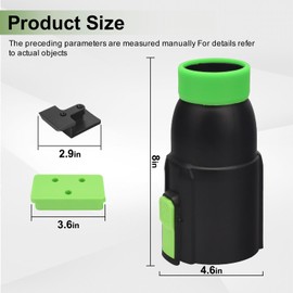 LIZEWEI Car Drying Nozzle for EGO Power+ Leaf Blowers 530 575 580 615 650 765, Contain 1 Blower Wall Mount & 2 Mounts Battery Holders & Install Screw & Green Soft Silicone Band - 8 Inch