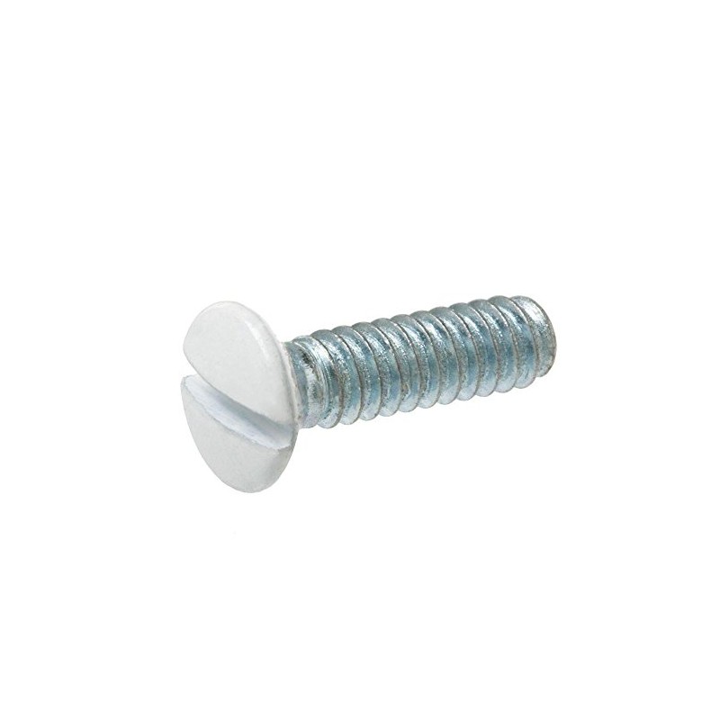 6-32 tpi x 1/2 in. White Oval-Head Slotted Drive Switch