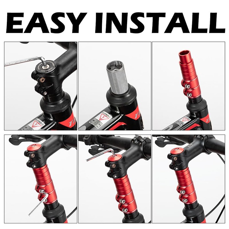 YERGOFE Bike Stem Riser - 3 Pack - Adjustable Height