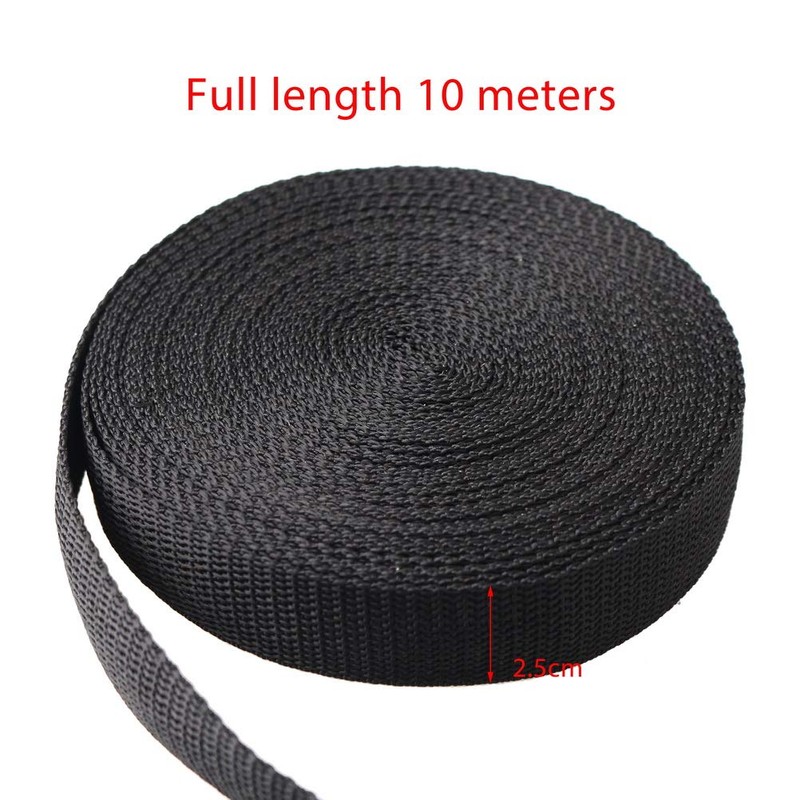 kuou 10 Metres Nylon Heavy Webbing Strap, Flat Side Release