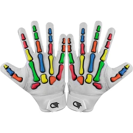Generic Glorious Traders Youth Football Gloves American Wide Receiver Injected Bones Football Gloves for Adult Men Women & Boys with Super Sticky Silicone Grip PalmS (Adult Large)