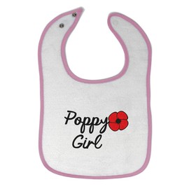 Toddler & Baby Bibs Burp Cloths Other Girly Designs Poppy Girl Cotton Baby Items for Baby Girl & Boy White Soft Pink Design Only