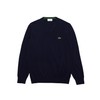 Lacoste Mens Long Sleeve Regular Fit V-Neck Organic Cotton Sweater,