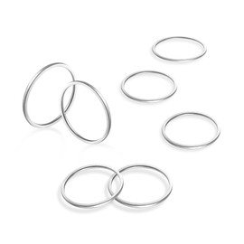 ALEXCRAFT Ankle Rings Set for Women Stainless Steel Knuckle Rings Stackable Ring Midi Rings Minimalist Finger Rings Set, Metal