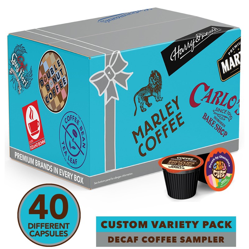 Flavored Decaf Coffee Pods Variety Pack, Great Mix of Decaffeinated