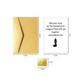 Lucky138 Funny Bride and Groom Wedding Congratulations Cards - Humorous Couple Engagement Shower Cards - Wedding Day Congratulations Gifts for Newlyweds Men and Women