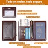 Porta Pasaporte Viaje,Cartera para Pasaporte RFID(Marrón cafe)