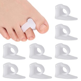 8 Stück Zehenspreizer, Hallux Valgus Korrektur, Hammerzehen Korrektur, Hallux Valgus Schiene, Zehentrenner Silikon für Hammerzehen Ballenzehen Linderung von Reibung Druck und Schmerzen (Weiß)