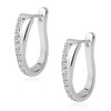 ALEXCRAFT Cubic Zirconia Silver Square Hoop Earrings for Women U