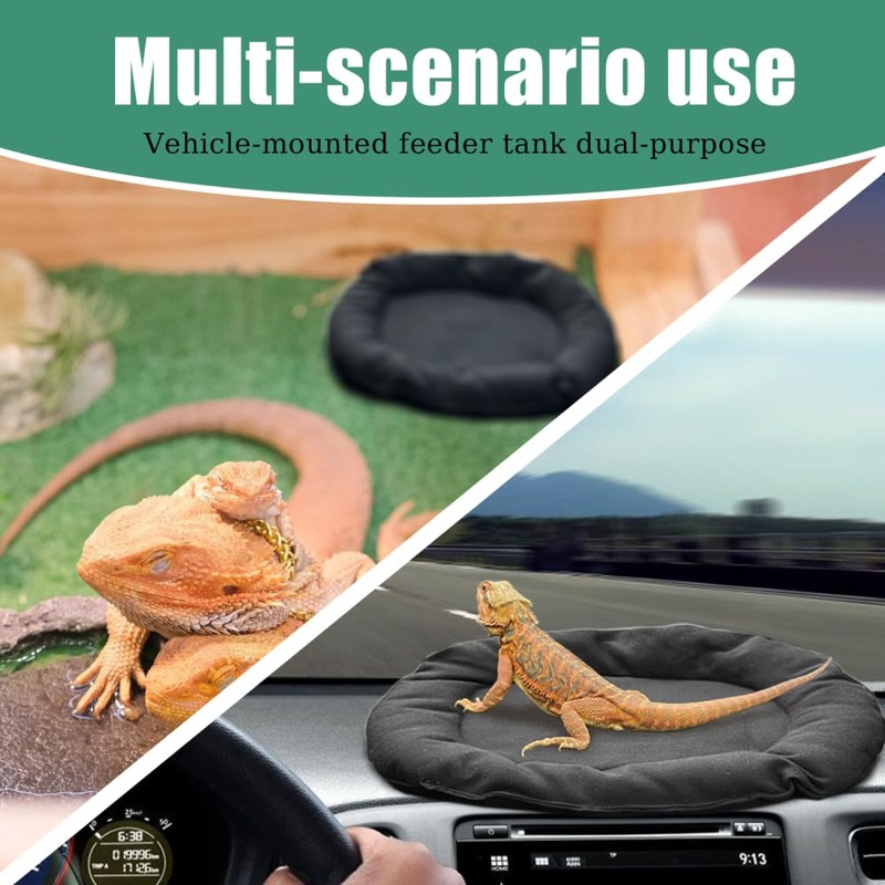 MiOYOOW Bearded Dragon Bed, Soft Car Lizard Sleep Mat with