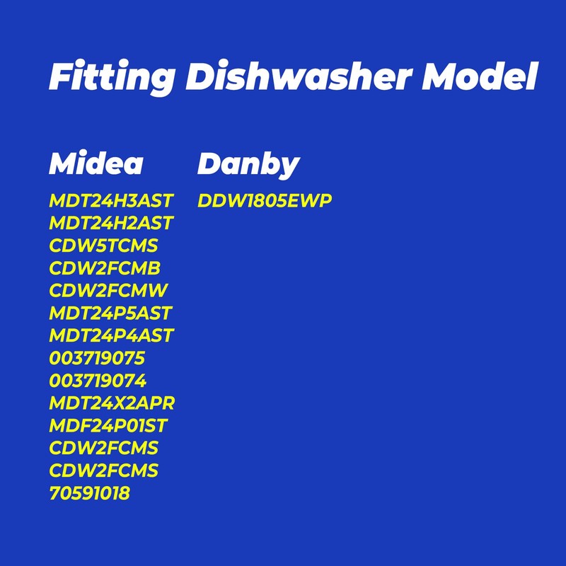 Dishwasher Drain Hose for Midea, 12.2 x 1.1 x 2.8