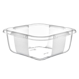 Best House Square Kitchen Washing Up Bowl Basin Mixing, Multipurpose Bath Tub/Washing Tub, Clear Wash Basin - 3 Litres for Kitchen, Bathroom, and Household Use (Pack of 2)
