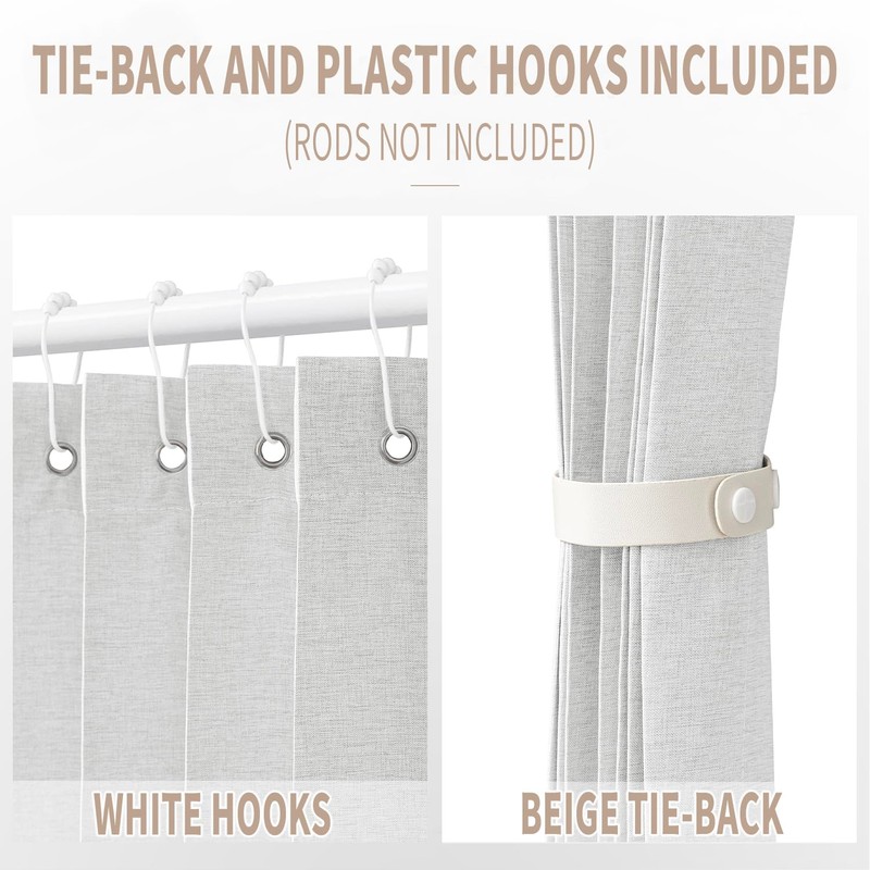Vatge Accordion Door Curtains for Closet, Laundry Room Curtain for