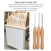 3Pcs Wood Lathe Turning Tool Chisel Beech Handle Steel Insert