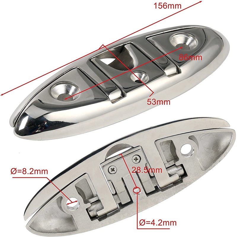 ISURE MARINE Boat Folding Cleat 6" Flip-up Heavy Dock Cleat