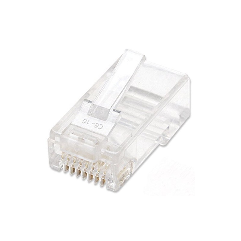 Intellinet RJ45 Modular Plugs Cat5e UTP 3-Prong for Solid Wire