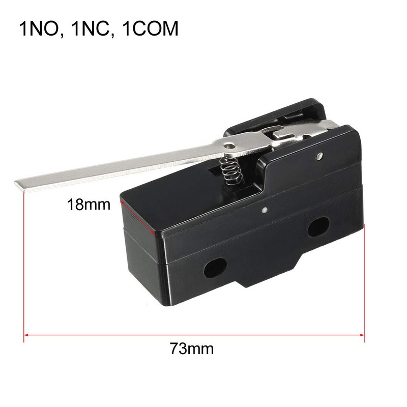 uxcell Z-15GW-B 1NO + 1NC Long Hinge Lever Type Miniature