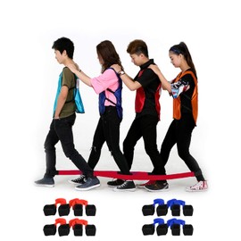 Hiverst Legged Race Band for 8 PPL, Team Building, Outdoor Party Group Game for Kid Adult, Cooperative Team Race for Birthday Party, Relay Race, Field Day, Backyard Activity Game with Carrying Pouch