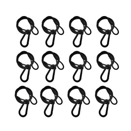 12 Pcs Black Stage Lighting Safety Cable,Chains Iron Galvanized PVC Coated Braided Security Cable,Diameter 0.16''(4mm),Length 31''(800mm),Load 110lb