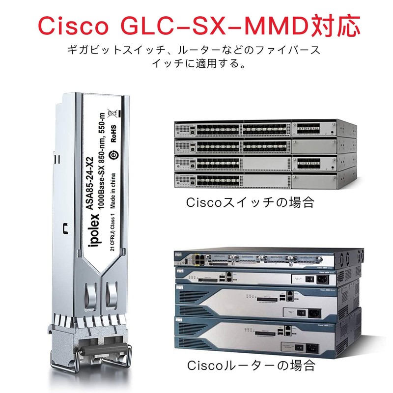 2 Pack 1000Base-SX SFP Module LC Multimode 1.25G SFP-SX Optical
